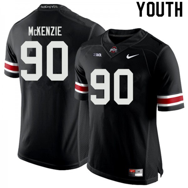 Ohio State Buckeyes #90 Jaden McKenzie Youth College Jersey Black